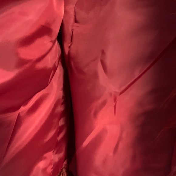 Burgandy faux fur jacket - Picture 3 of 4